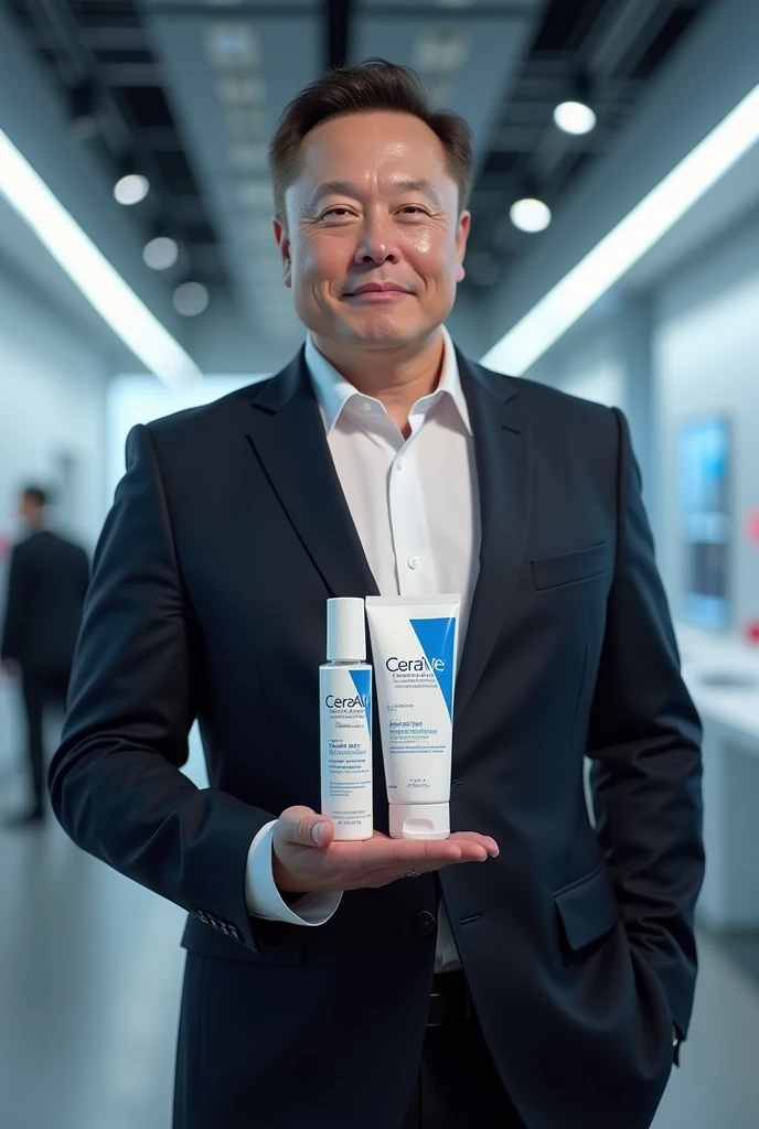 Elon musk advertising & using cerave moisturizing cream