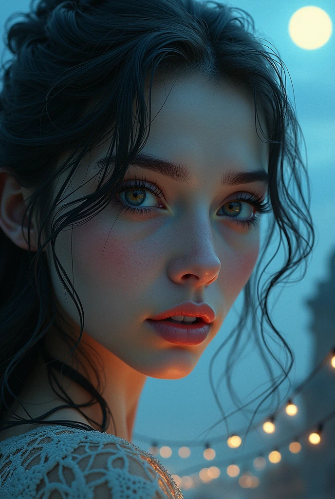 beautiful detailed eyes, beautiful detailed lips, extremely detailed eyes and face, long eyelashes, 1girl, oil painting, detailed fantasy landscape, ancient ruins, moonlight, dramatic lighting, cinematic, dramatic atmosphere, vibrant colors, hyper realistic, 8k, (best quality,4k,8k,highres,masterpiece:1.2),ultra-detailed,(realistic,photorealistic,photo-realistic:1.37),HDR,UHD,studio lighting,ultra-fine painting,sharp focus,physically-based rendering,extreme detail description,professional,vivid colors,bokeh,concept art
