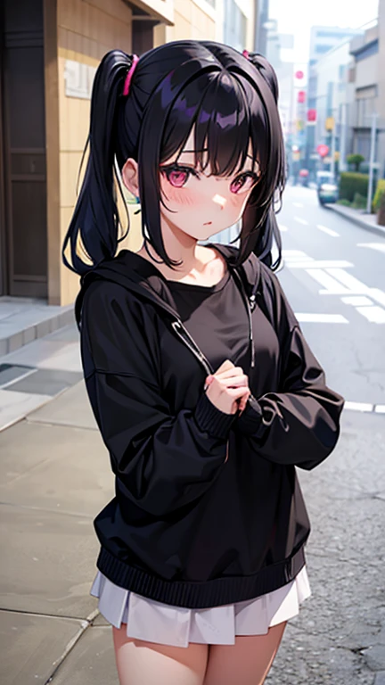 Black hair twin tails、Small breasts、Women's Suits