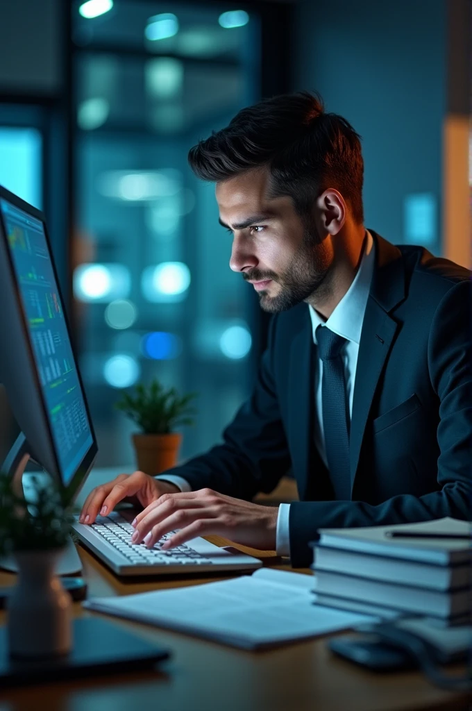 Image of an accountant using ICT technologies
