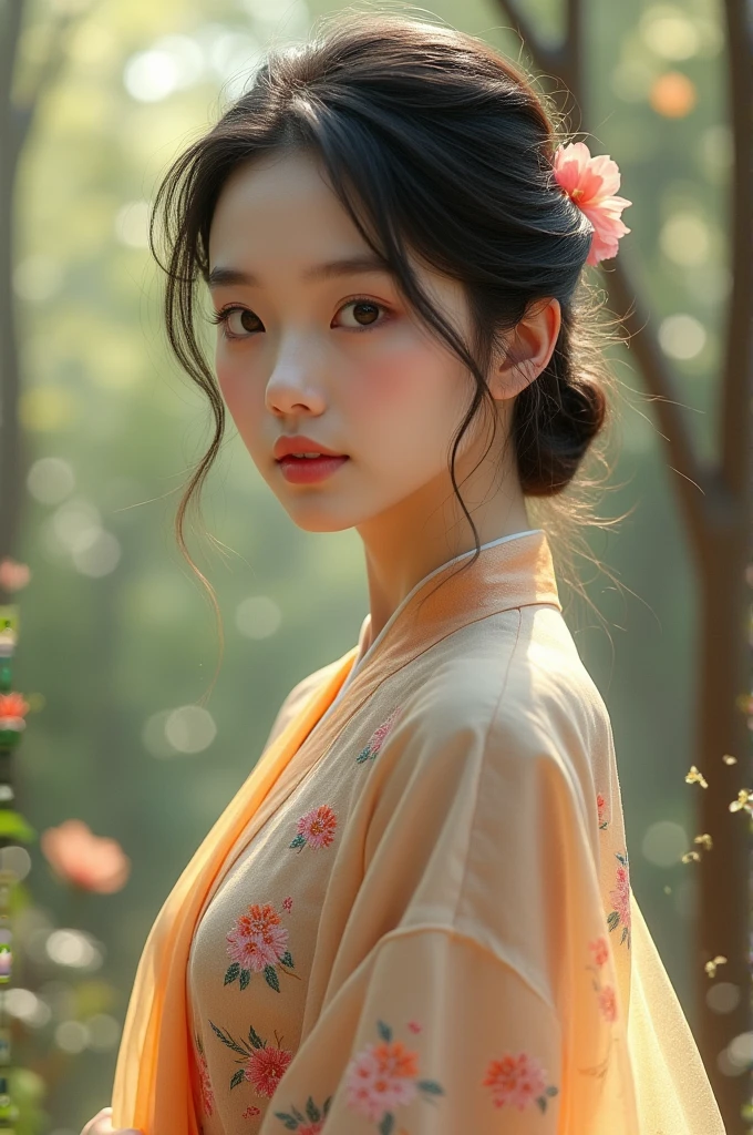 Korean girl in kurta suruwal