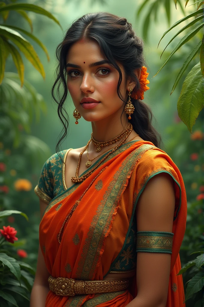 A Woman in kerala set saree