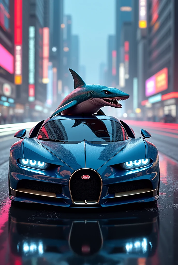 Shark fish buggatti car
