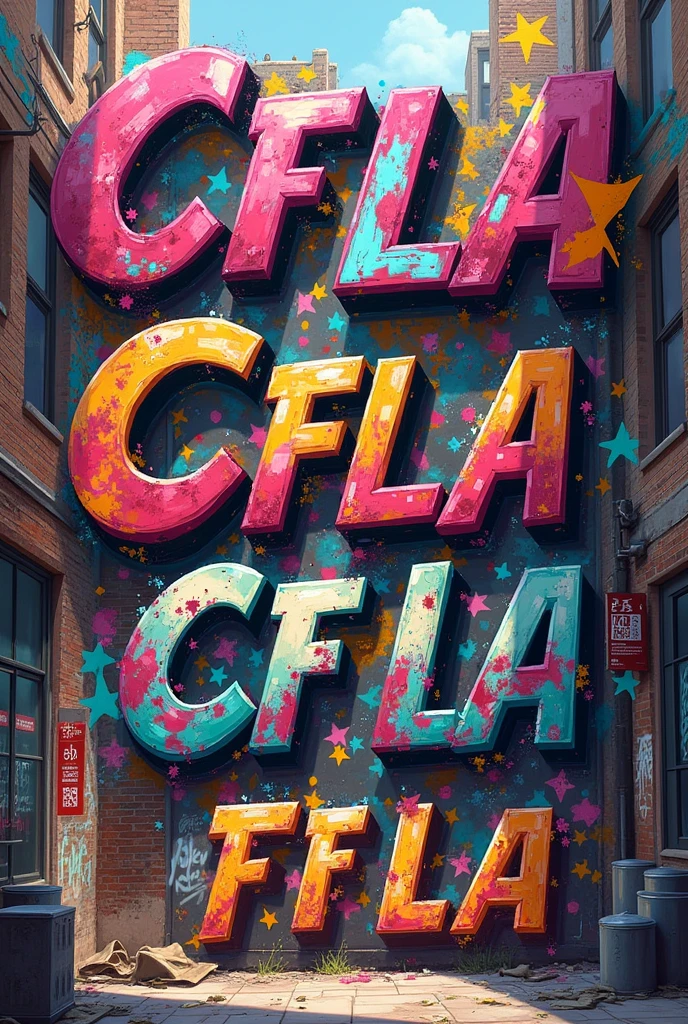10 graffiti with the letters CFLA