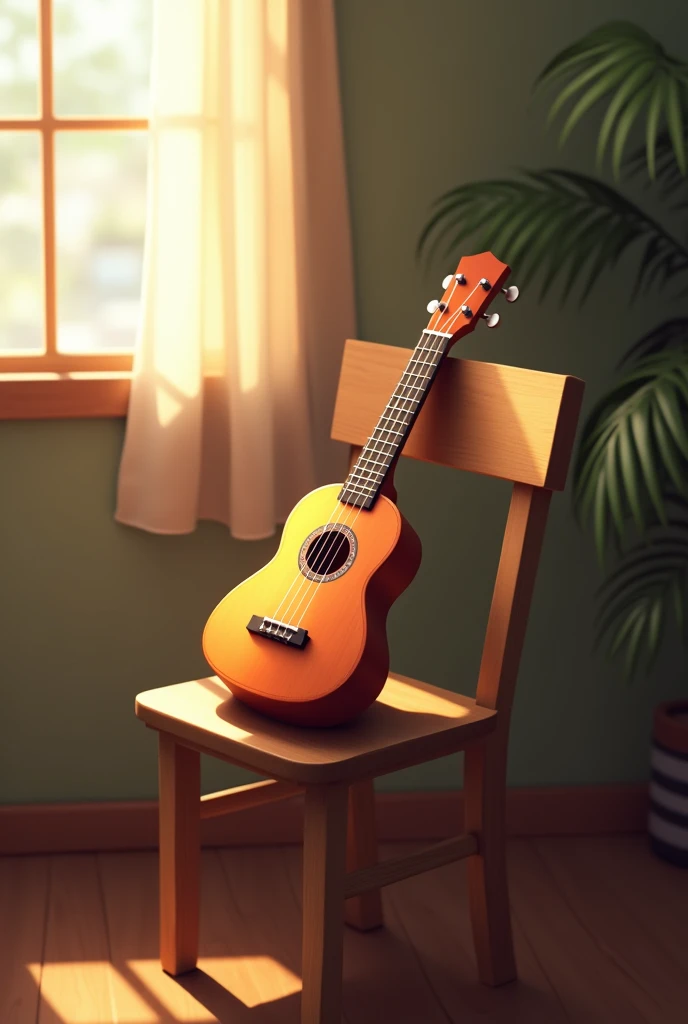 Ukulele on the chair