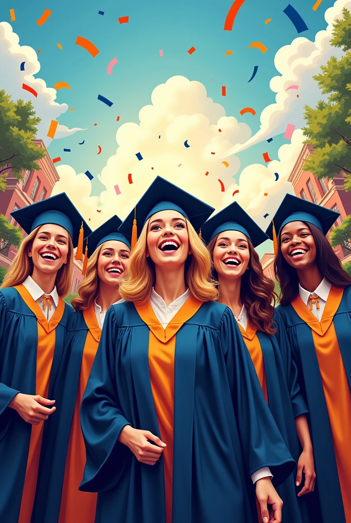 Create a graduation decoration image about solutions