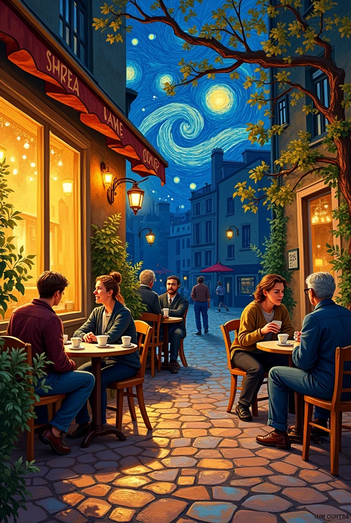 Van Gogh style coffee