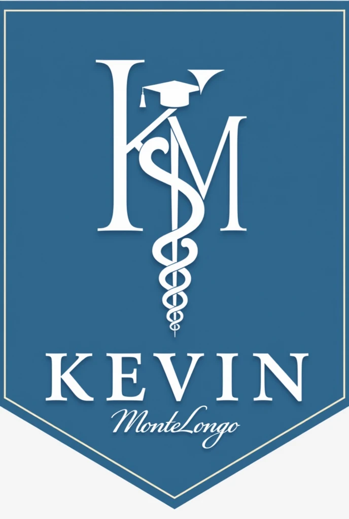 Create a logo for a student campaign for the medical school with the name Kevin Montelongo