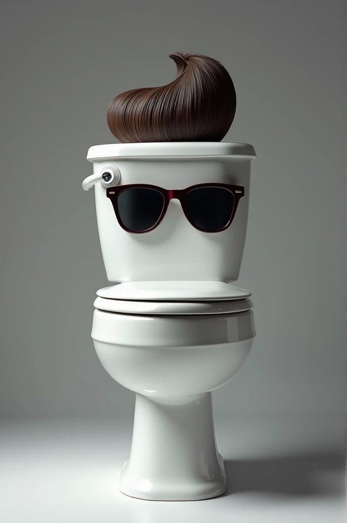 Cool toilet wearing shades with a pompadour