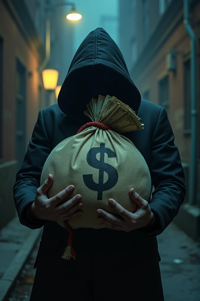Hoalding a 1m dolar bag