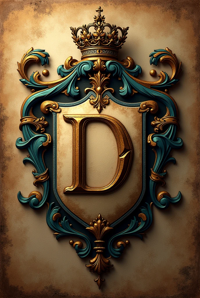 Create a family crest with the letter D