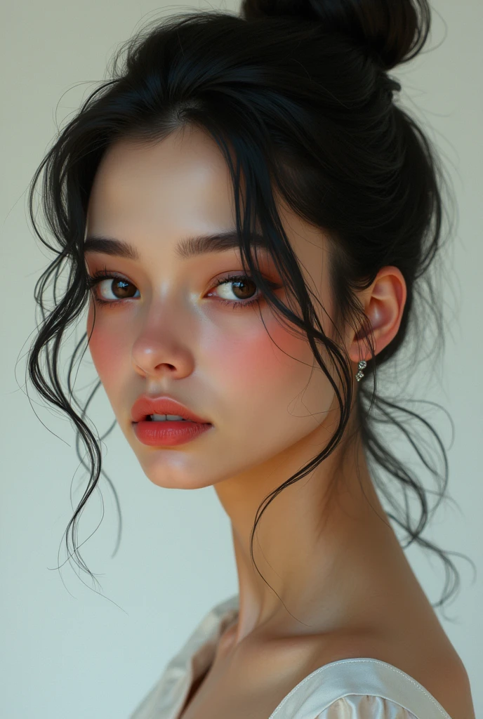 Very pretty girl with a marked jaw