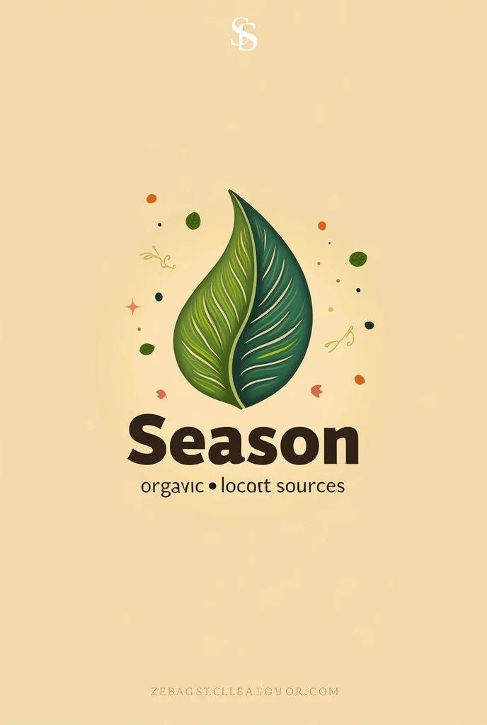create a logo for an organic and local restaurant named "Season", imagine a scene that evokes both nature, la fraîcheur et la convivialité
