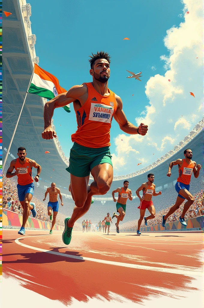 Olympic 2024 in india skech