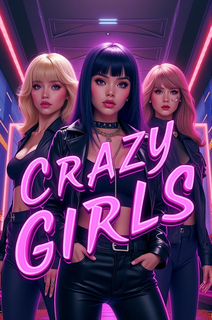 I want an idol cover that says Crazy Girls that is purple and black