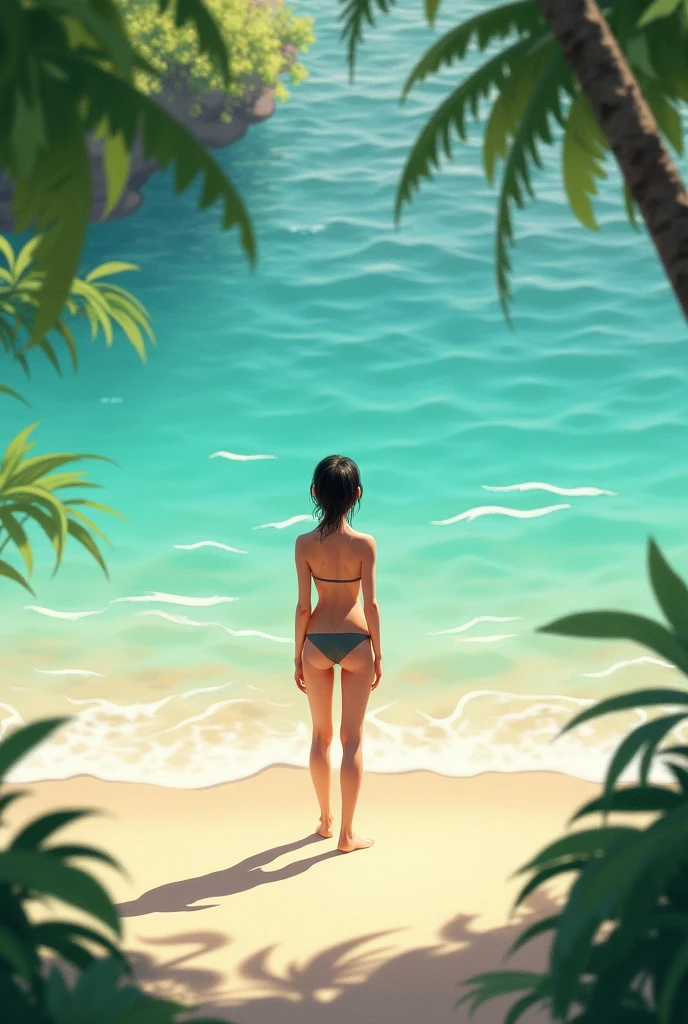 Asían nudist in the beach