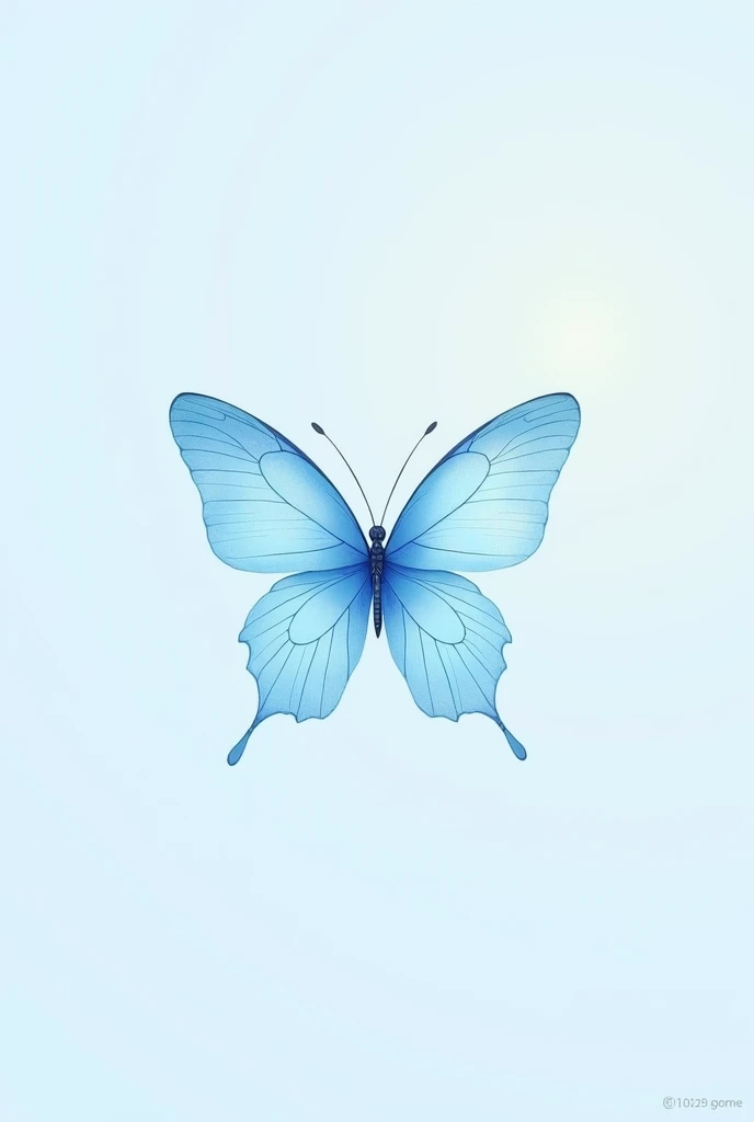 Cute little butterfly in light blue tones for ABYBa's brand logo