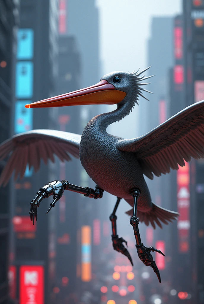 Laser pelican with robot arm