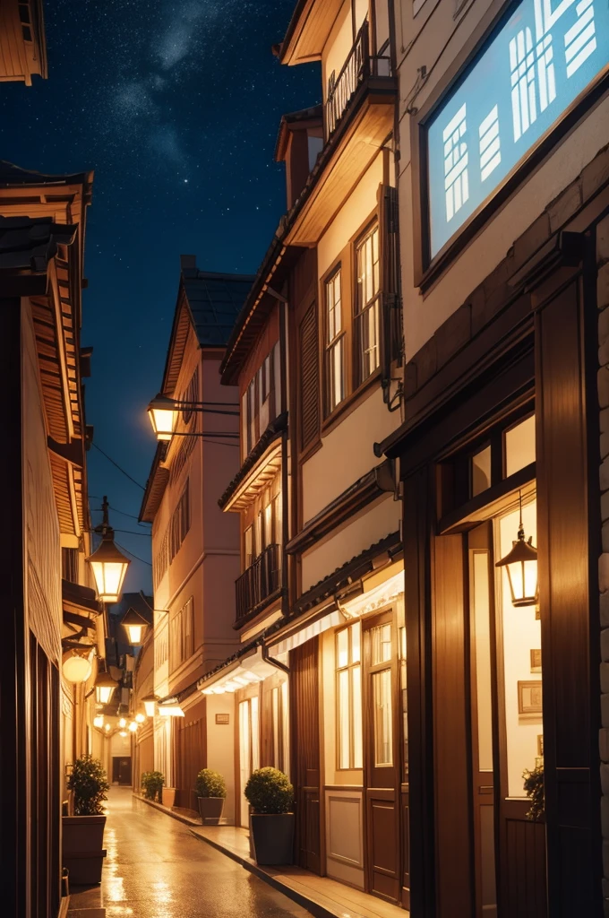 at night