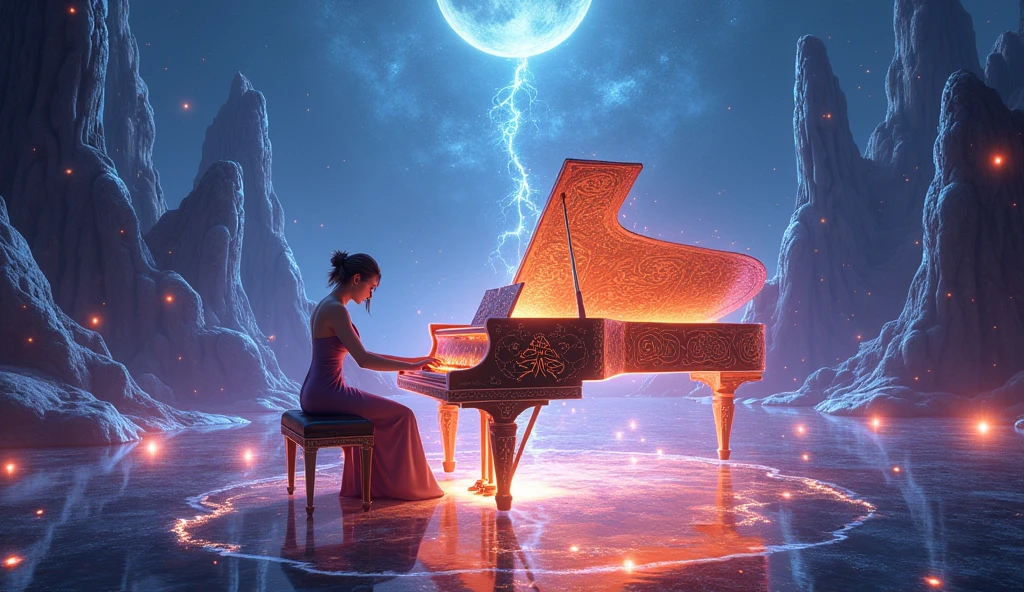 Fantasy themed piano concert poster inspired by Final Fantasy X
