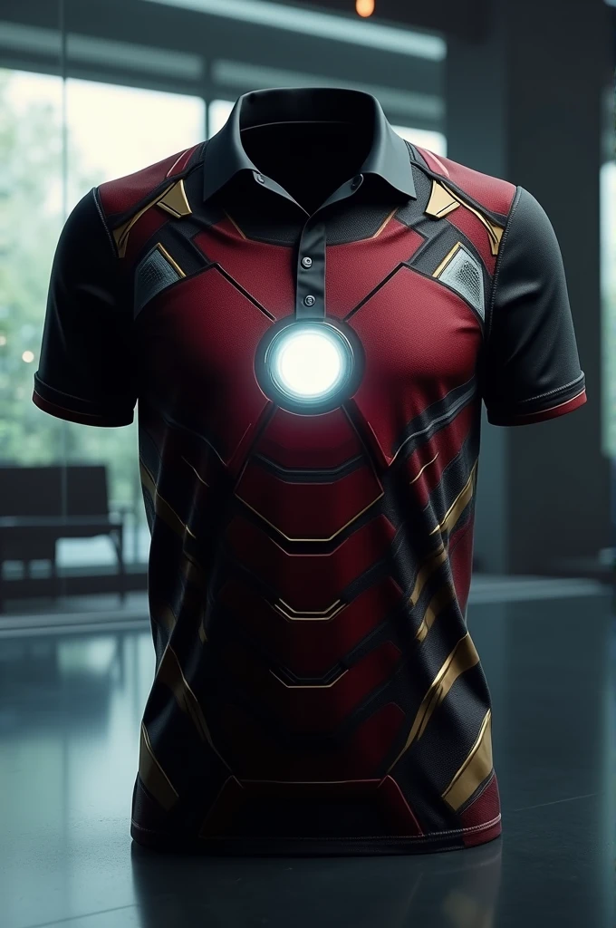 Make a black jersey with a collared ironman version.