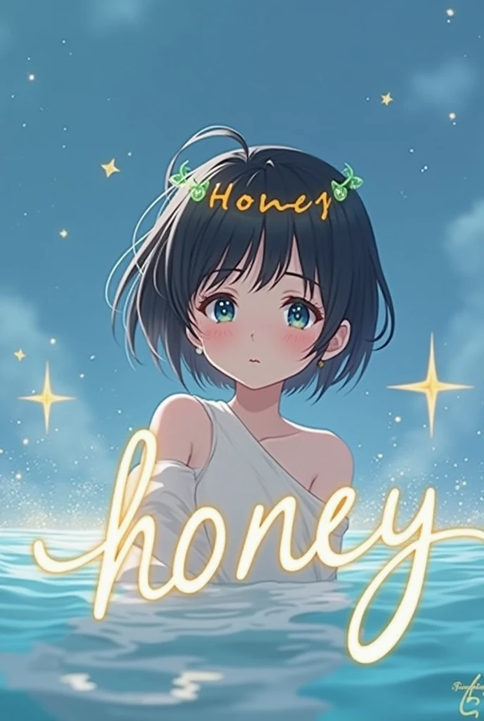 Basic Prompt:"Please add the word 'Honey' to this picture."Specify the Location:"Add the word 'Honey' in the bottom right corner of the picture."Choose a Font and Color:"Write 'Honey' in a cursive font with gold color in the center of the picture."Add Effects:"Please add the word 'Honey' in glowing text at the top of the picture."