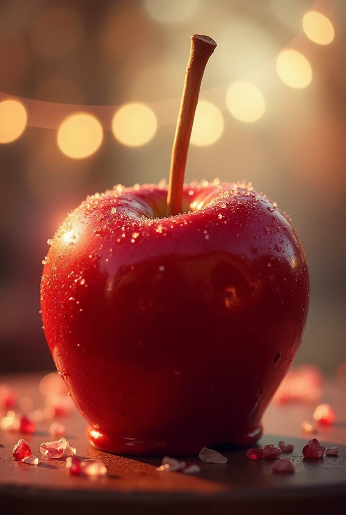 A candy apple and the word Reminiscences