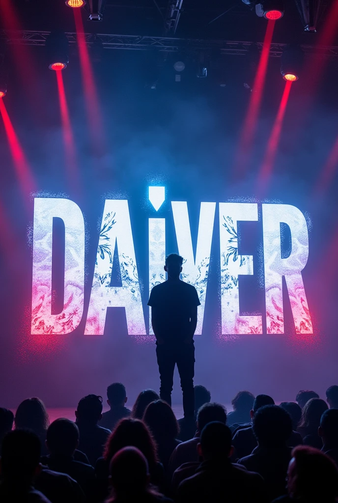presentation of a dj, Let Daiver the DJ say, only the letters with background effects