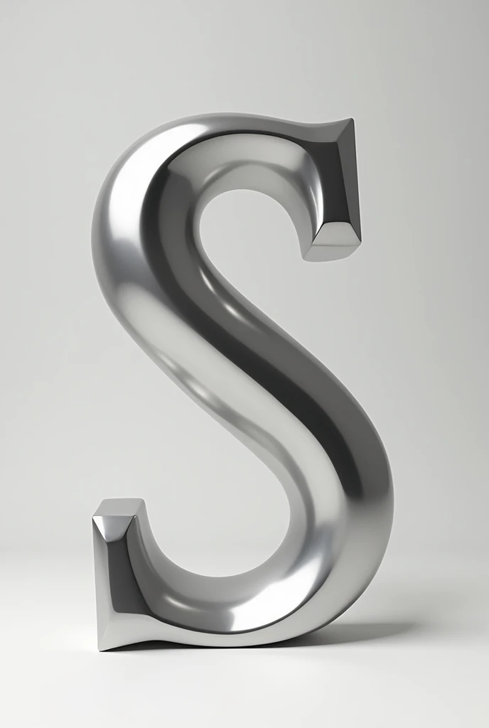 Letter s in platinum to cut out the background