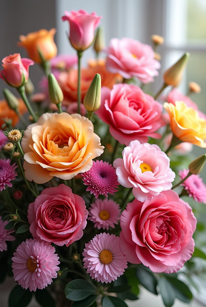 Beutyful realistic lot of flower