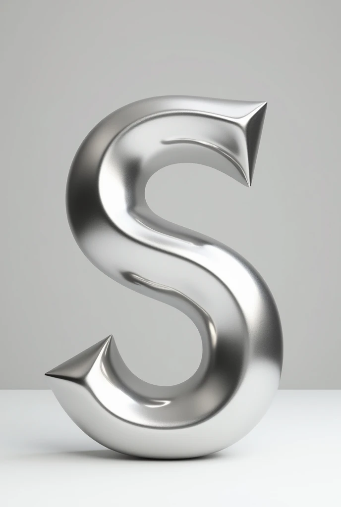 Letter s in platinum to cut out the background