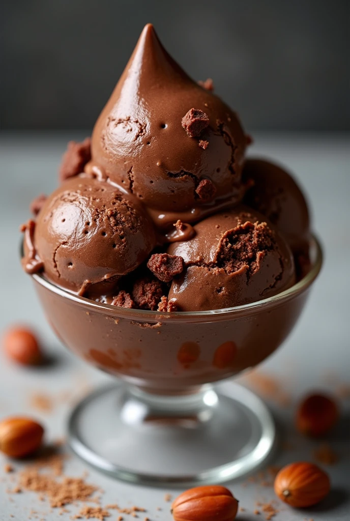 Make a real image of Nutella ice cream