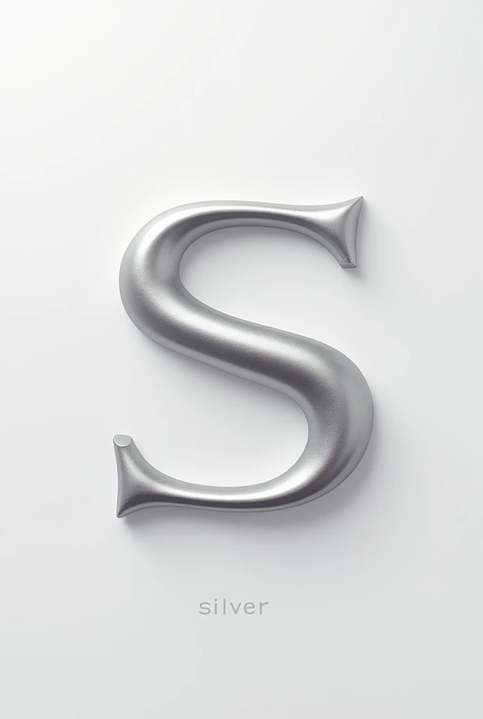 Letter S in platinum to cut out the background and underneath it to say Silver