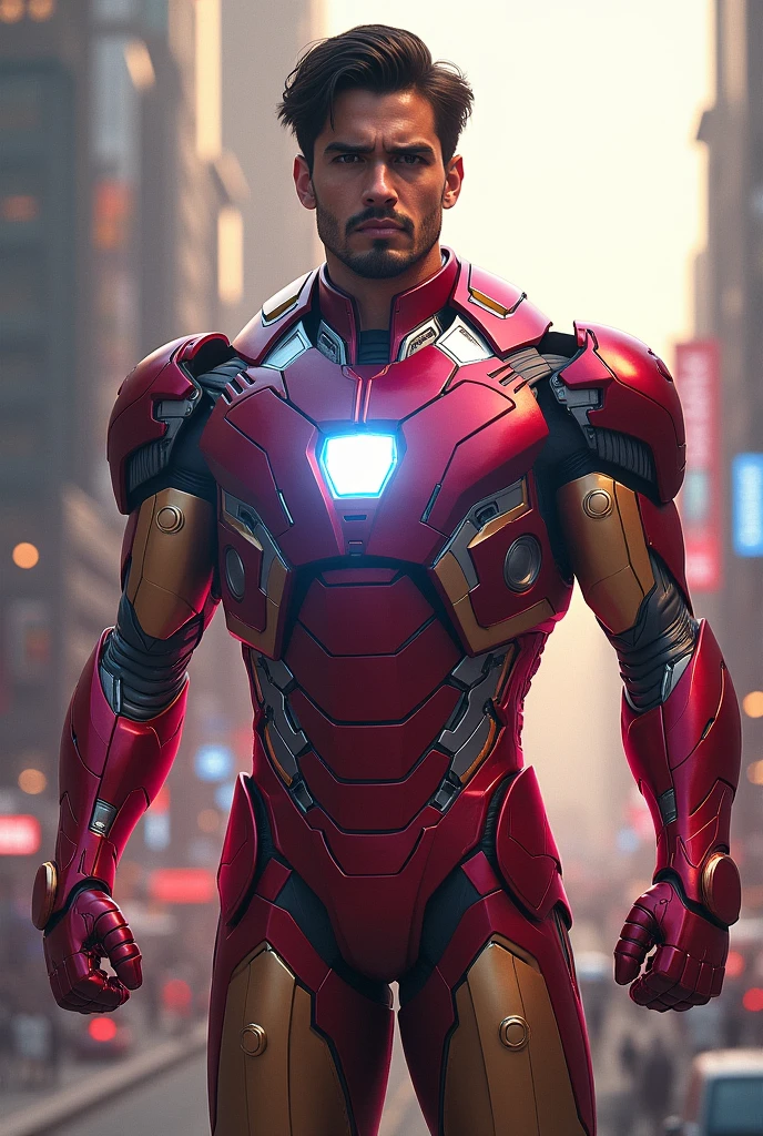 Vijay with iron man suit