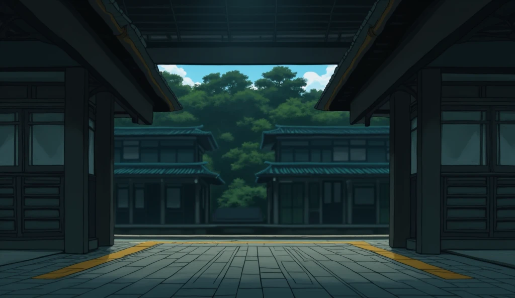 japanese train station, no people, sunny day, In the style of Makoto Shinkai。master piece, ultra detail, precision, ultra-realistic,