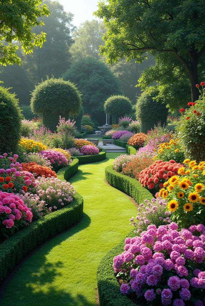 Beutyful realistic lot of flower A beautiful
garden