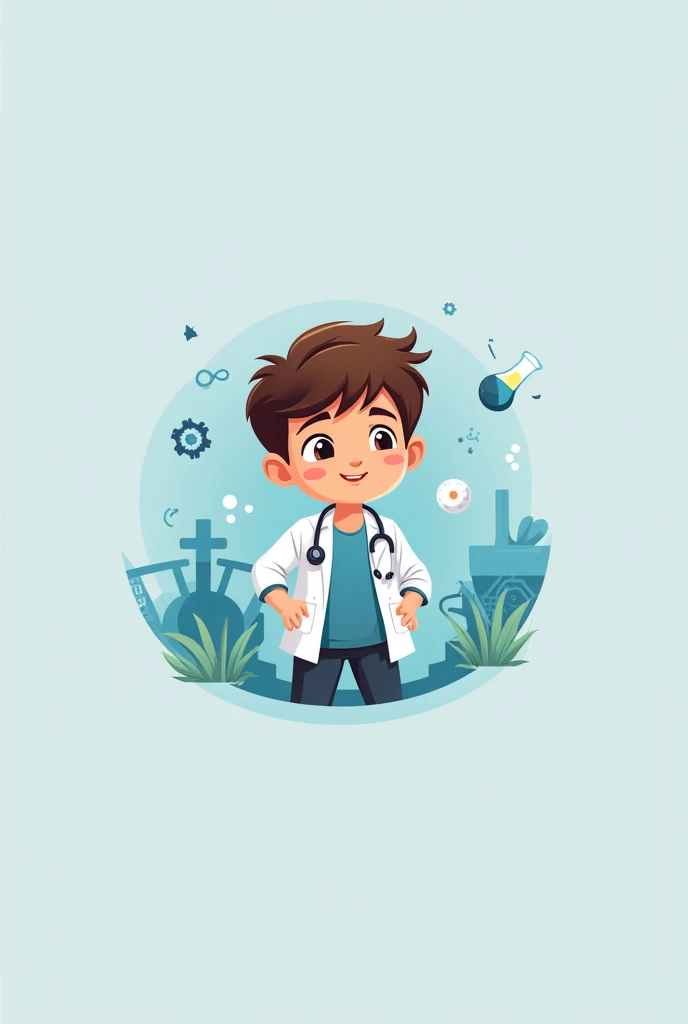 Medical laboratory boy logo
