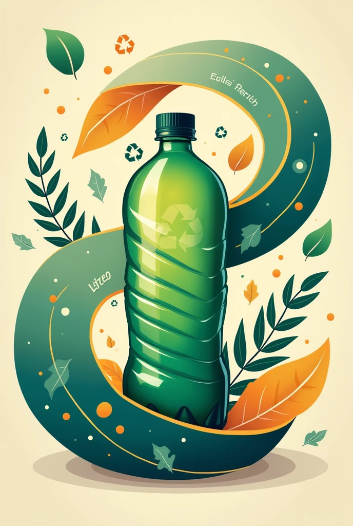 a banner, Galician recycling theme of liters