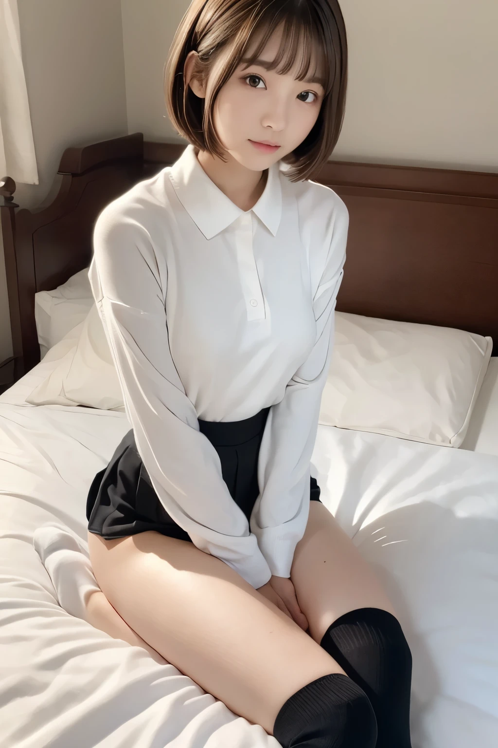 Photo Real、photoRealstic　vaginal、clit、Female genitals、cunt、Semen、Small、masturbation、エロ、Sperm、****ta、Shorthair、with round face、a baby face、hi-school girl、校服、SEX