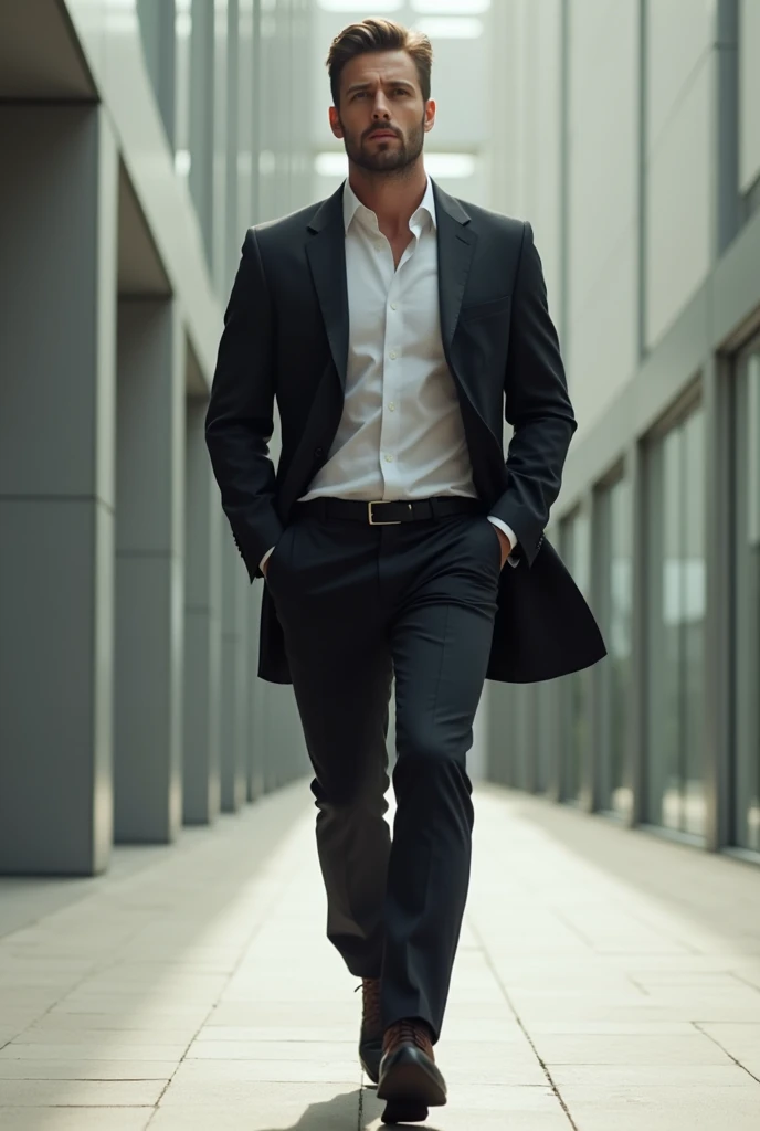a person standing tall and walking with confidenc