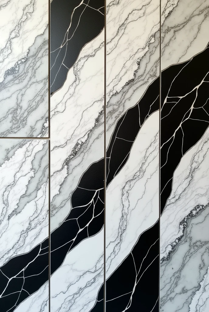 Mosaic artwork white and black theme for small wall design
