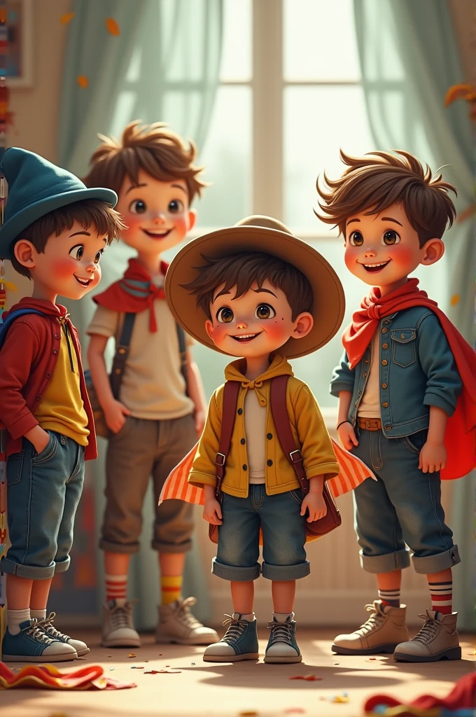 The simple boys dress up