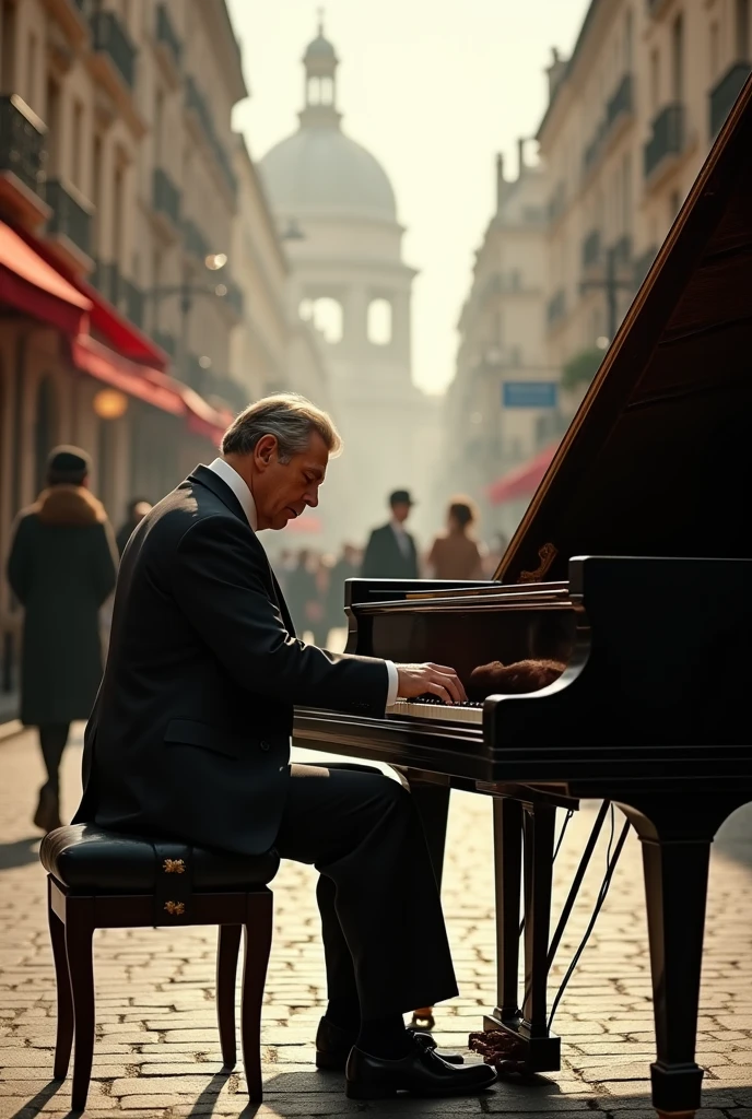 1934; (masterpiece, best quality) Man playing piano on the street(Paris)
1920x1080