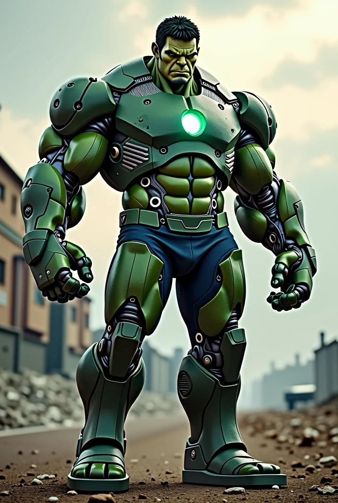 Hulk with iron man suit