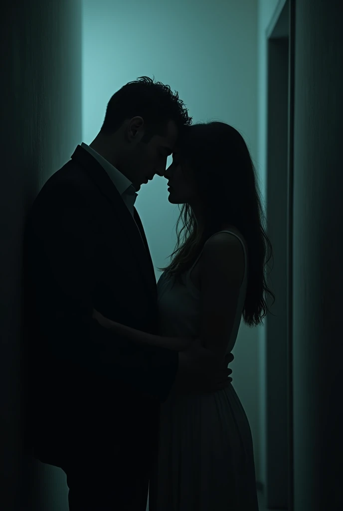 In a dimly lit, narrow space where they clandestinely met, a man and a woman committed an illicit deed. Their tranquility stemmed from the assurance of forgiveness they had obtained