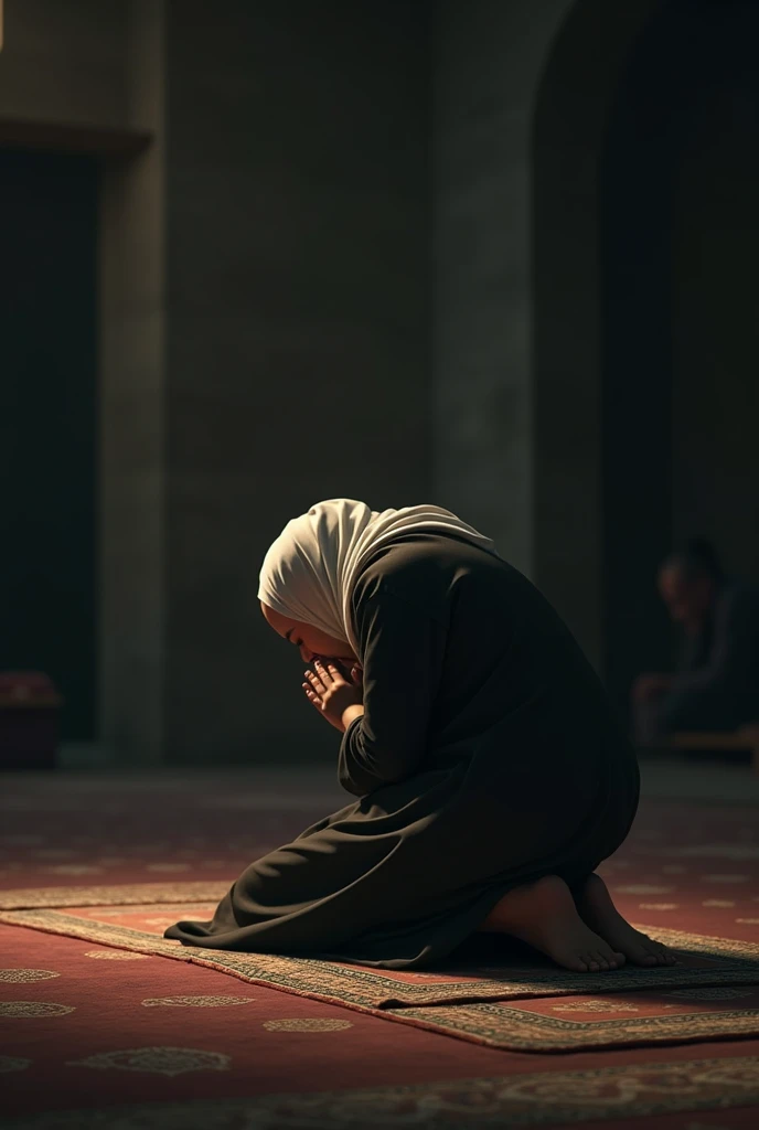 A Muslim person praying