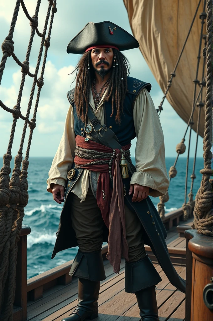 Create pairat of the Caribbean captain jack Sparrow 
