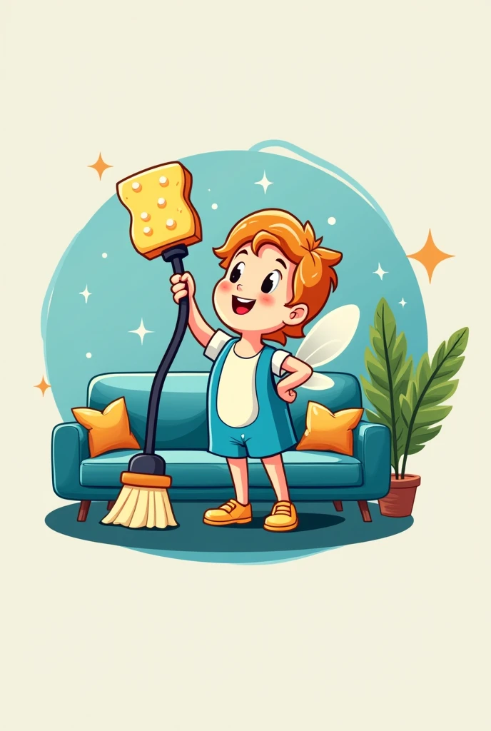 Create a logo for a company that cleans fabric upholstery in homes