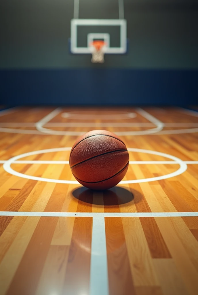 Foot ball in basketball court