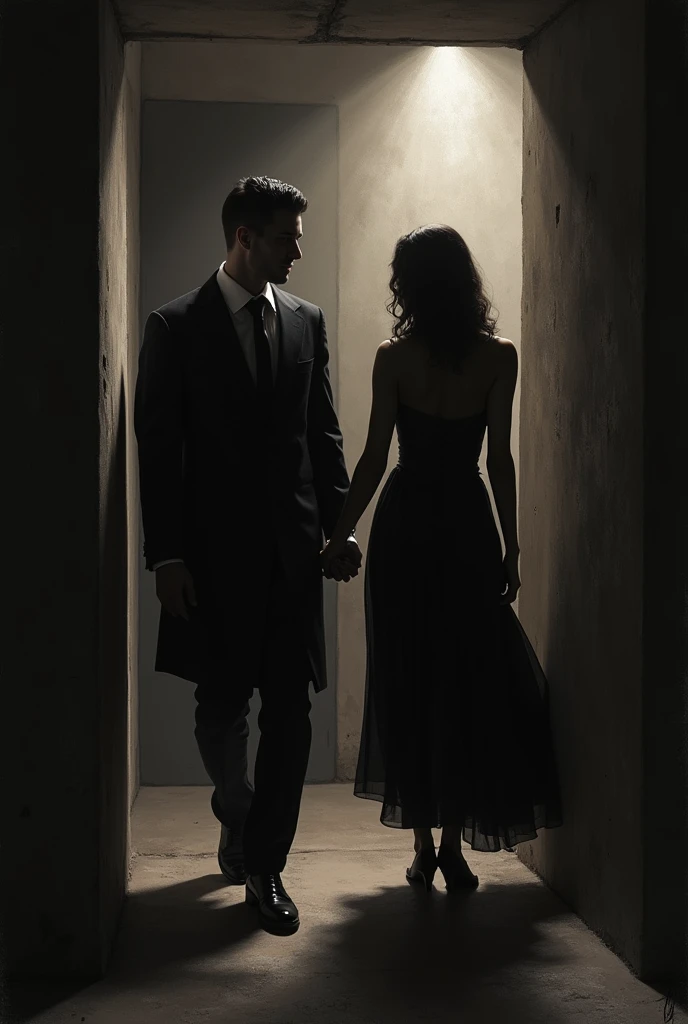 In a confined, secretive chamber where they convened, a man and a woman performed an unlawful act. Their composure was rooted in the guarantee of absolution they had secured